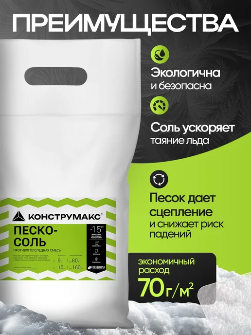 Антилед противогололедный реагент для лестниц и дорог 5 кг, 10 кг, фото 2