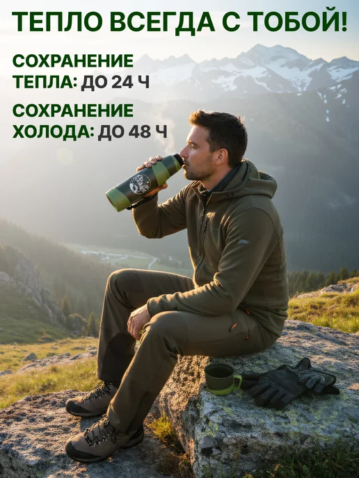 GT Термос для чая 2 литра, черный, фото 2
