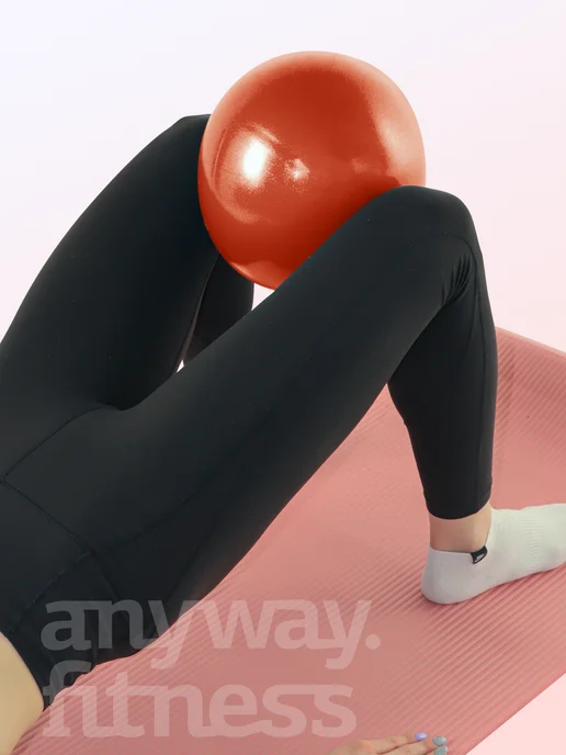 Anyway. Fitness Мяч для пилатеса, гимнастический минибол 25см, красный, фото 2