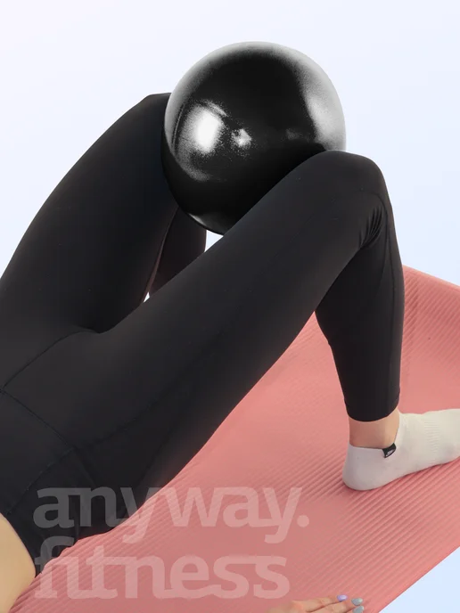 Anyway. Fitness Мяч для пилатеса, гимнастический минибол 25см, черный, фото 2