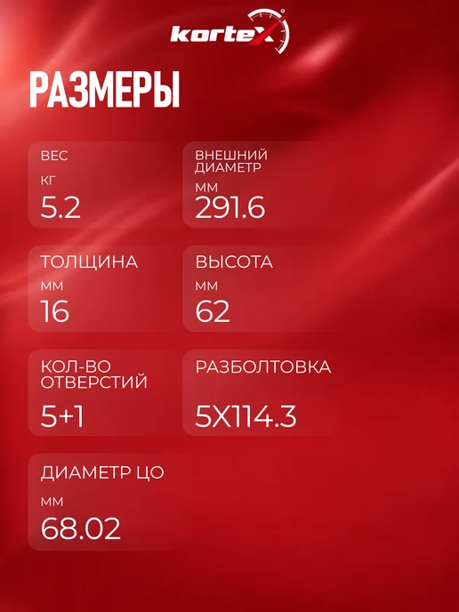 Kortex Тормозной диск Икс-Трейл T31 задний вентилируемый, вариант, фото 3