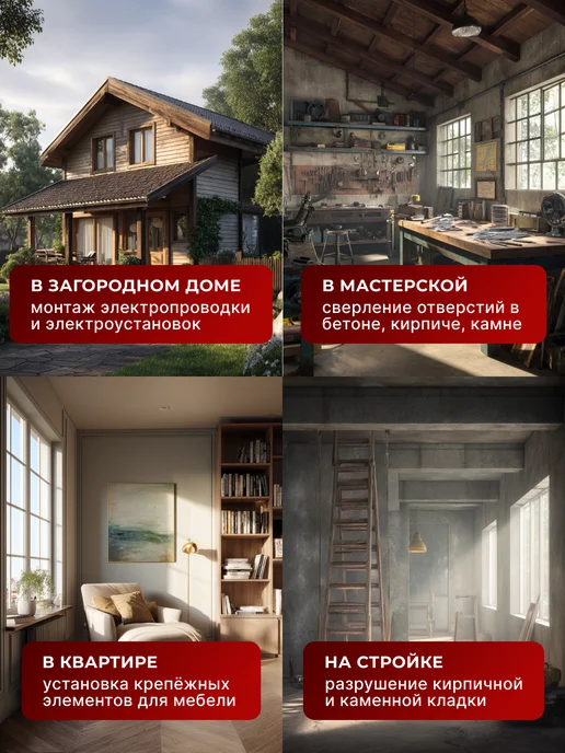 Перфоратор электрический ударный мощный П-40-1600КМ — фото 3