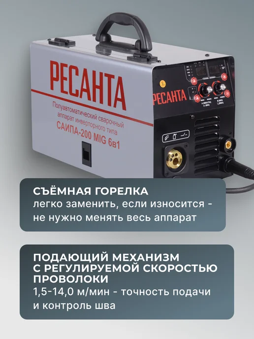 Сварочный аппарат полуавтомат инверторный САИПА-200 — фото 3