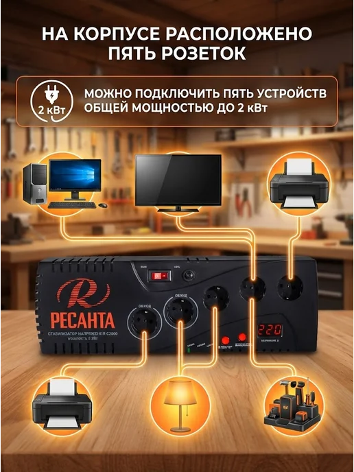 Стабилизатор напряжения 220В для дома С2000 — фото 4