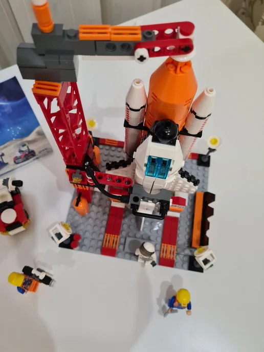 LELE BROTHER TM Конструктор ракета космический корабль lego совместим, белый, фото 6