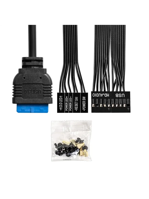 EXEGATE Корпус Desktop MI-302U TPS350, черный, фото 4