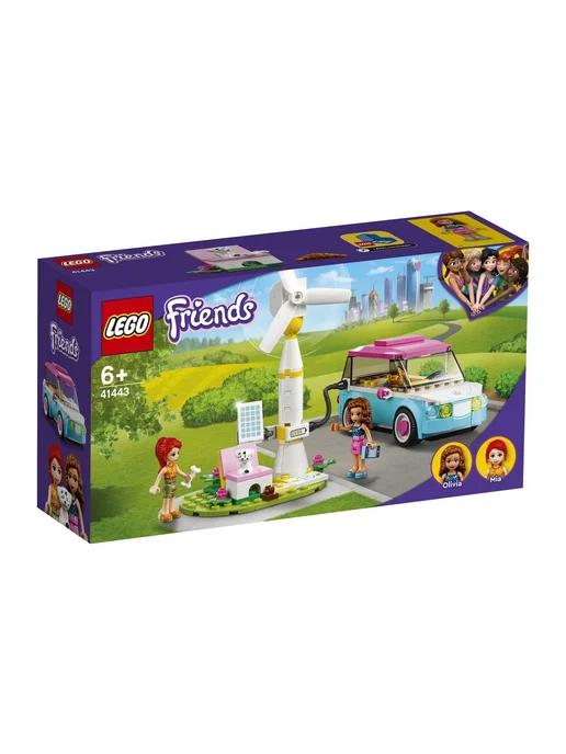 LEGO Конструктор Friends 41443 Электромобиль Оливии, зеленый