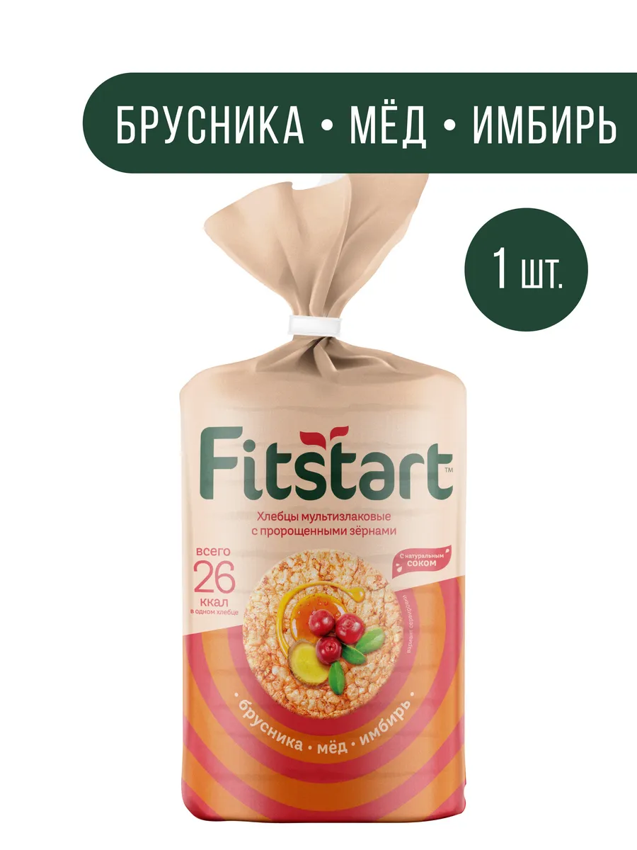 Хлебцы мультизлаковые Брусника, Имбирь и Мед 100г