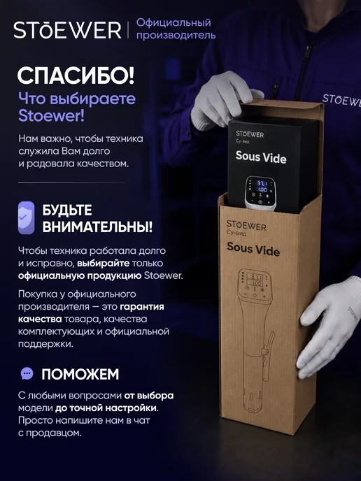 STOEWER Вакуумный упаковщик для продуктов V100, серый, фото 7