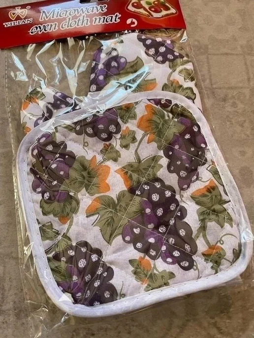 Кухонный набор полотенце и 2 прихвати без выбра цветов, вариант, фото 2