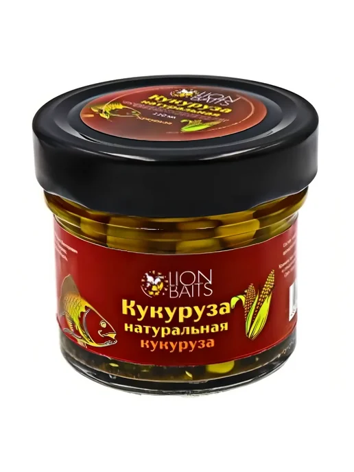 Lion Baits Кукуруза натуральная для рыбалки, вкус- слива, 2 шт, 2 шт, 110 мл, фото 2