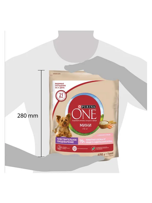Сухой корм purina One для собак, лосось, 0,6 кг, фото 3