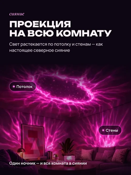 Ночник звездное небо подарок Новый год 2027, белый, фото 2