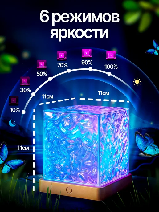 Ночник звездное небо подарок Новый год 2027, белый, фото 6