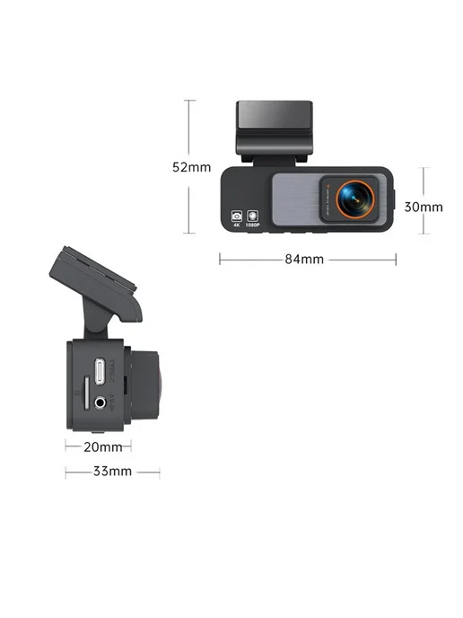 Регистратор 4K Зарядка автомобиля, в упаковке 290 г, фото 3
