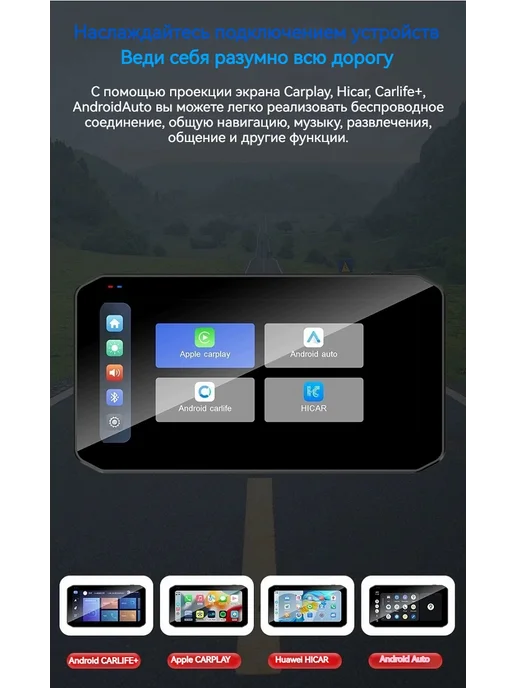 FOXDAK 2K+2K1440P беспроводной CarPlay Android Auto 6.25" видеореги…, черный, фото 3