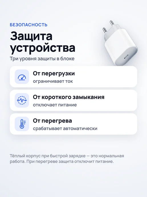 25w зарядка Блок для зарядки Type-C 25W быстрая для iPhone и Android, 25 Вт, 25 Вт, фото 6