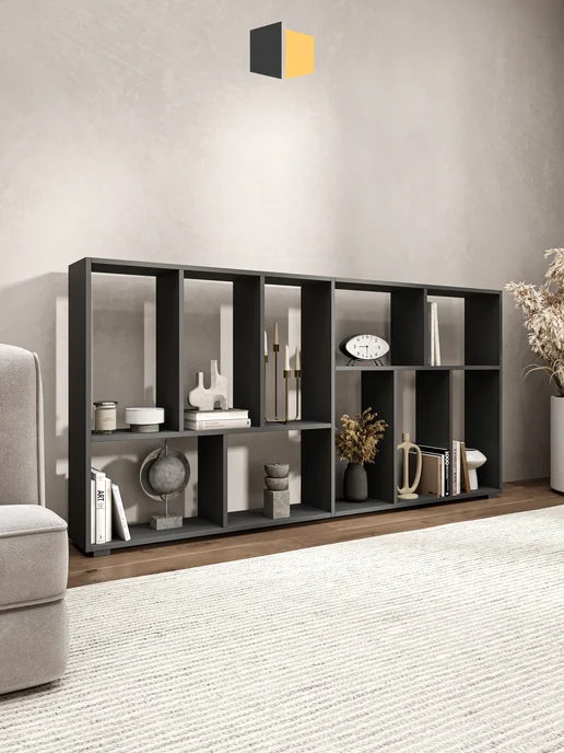 LOFT52 Стеллаж напольный для книг и игрушек, серый, фото 6