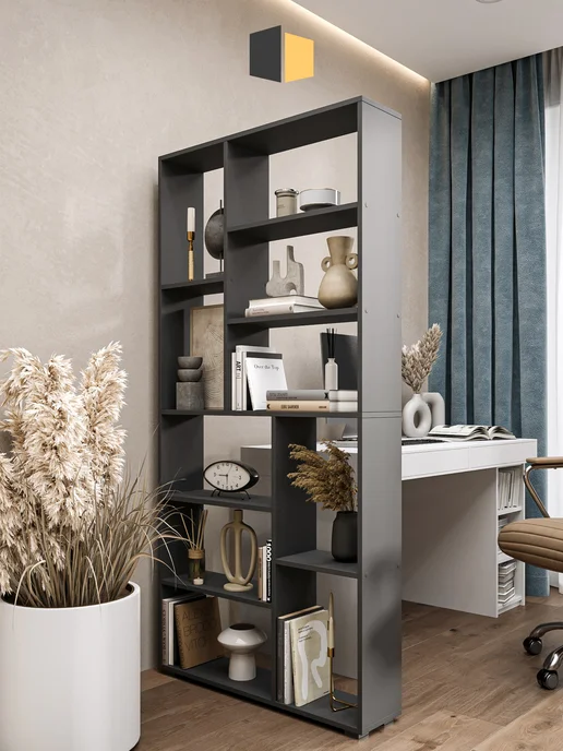 LOFT52 Стеллаж напольный для книг и игрушек, серый, фото 7