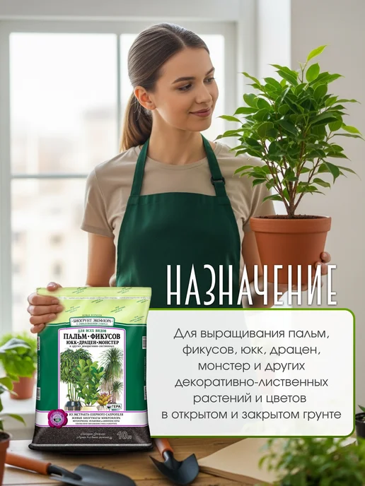 ГЕРА Грунт для фикусов и пальм, монстеры, драцен 10л, 25 л, фото 3