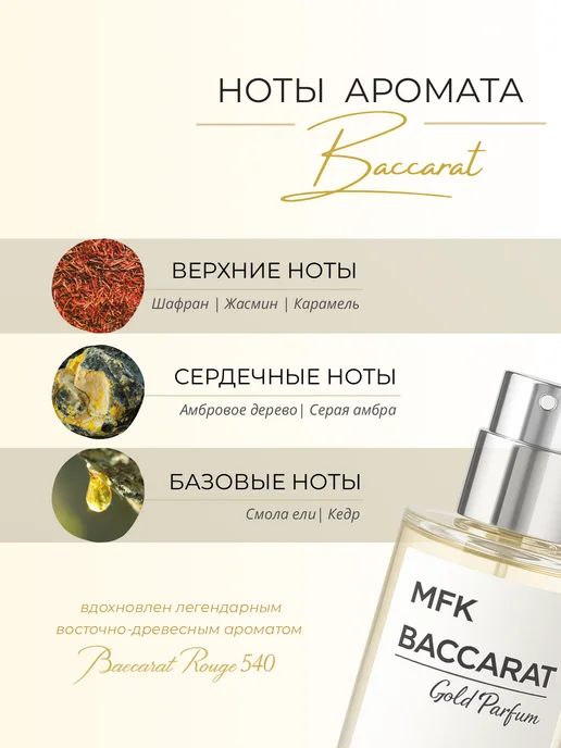 GOLD PARFUM Baccarat Rouge 540 20ml, Духи масляные по мотивам, 20 мл, фото 2