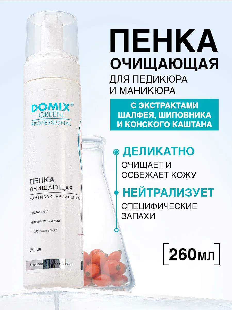 Пенка очищающая для маникюра и педикюра антибактериальная