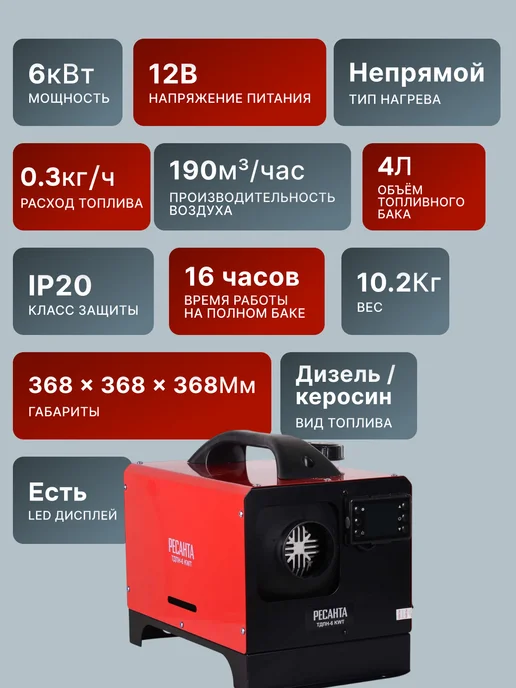 Пушка тепловая дизельная ТДПН-6 KWT — фото 2