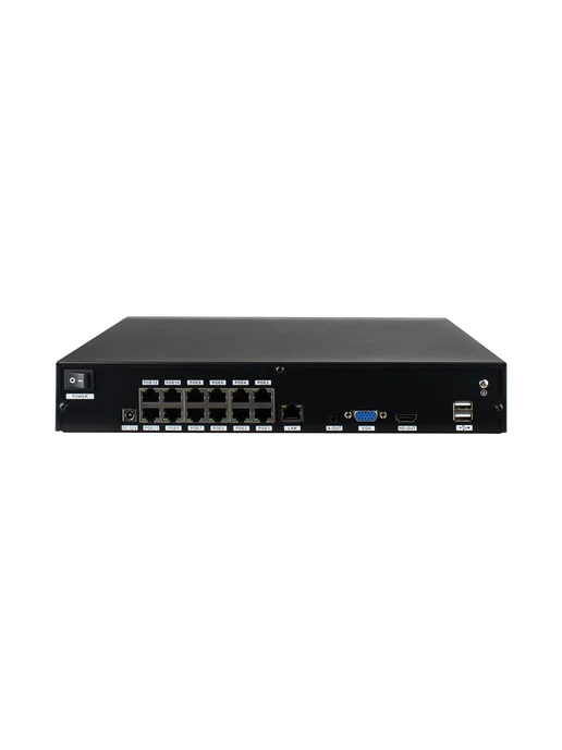 SECTEC Цифровой IP POE видеорегистратор 12 каналов до 4K, черный, фото 4