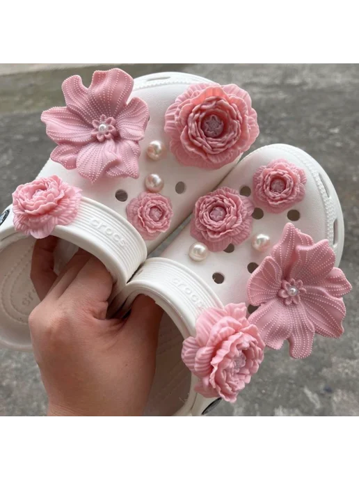 LISYUSHA Набор джибитсов для crocs и сабо, розовый, фото 2