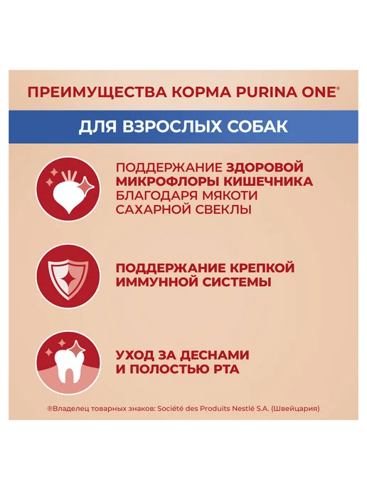 Сухой корм purina One для собак, говядина, 0,6 кг, фото 5