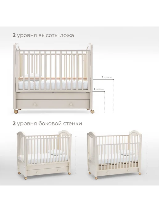 Nuovita Кроватка для новорожденного с маятником 120х60 Lusso Swing, 120x60, фото 2