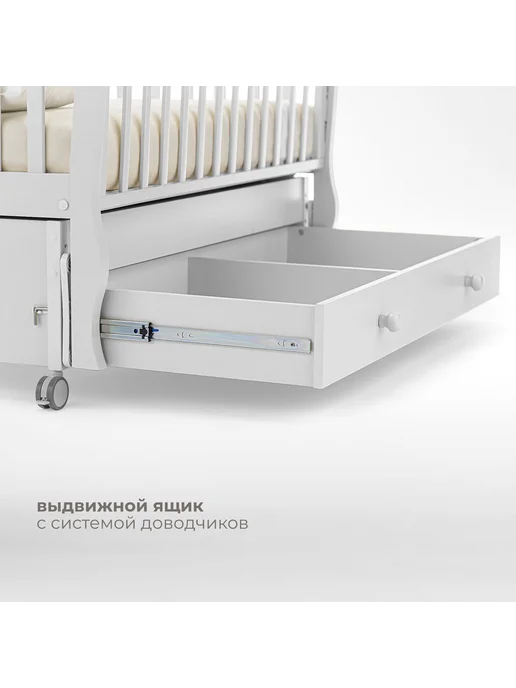 Nuovita Кроватка для новорожденного с маятником 120х60 Sorriso Swing, 120x60, фото 4