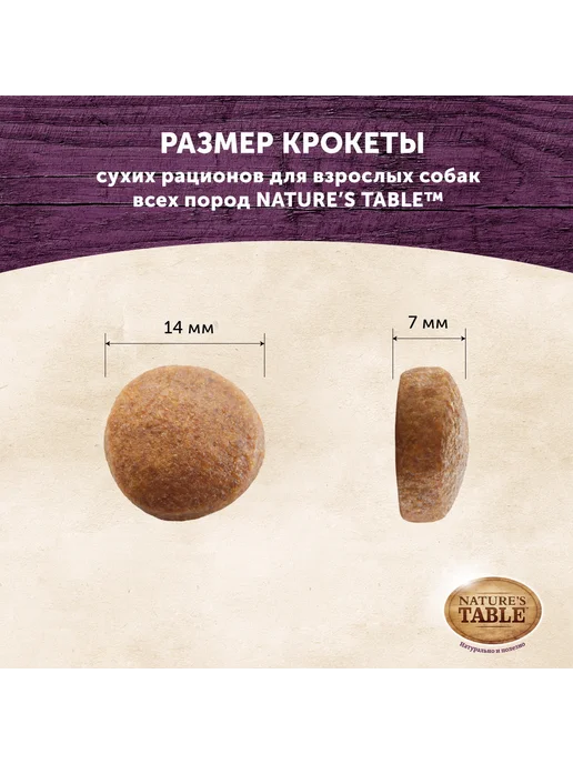 Сухой корм NATURE'S TABLE для собак, 2,3 кг, фото 4