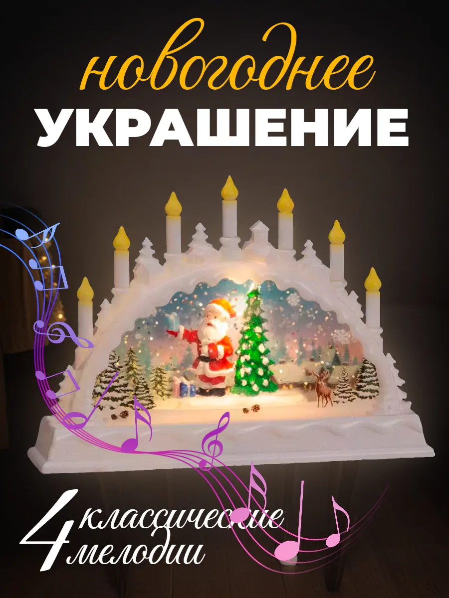 Елочное украшение светильник новогодний фонарь со снегом