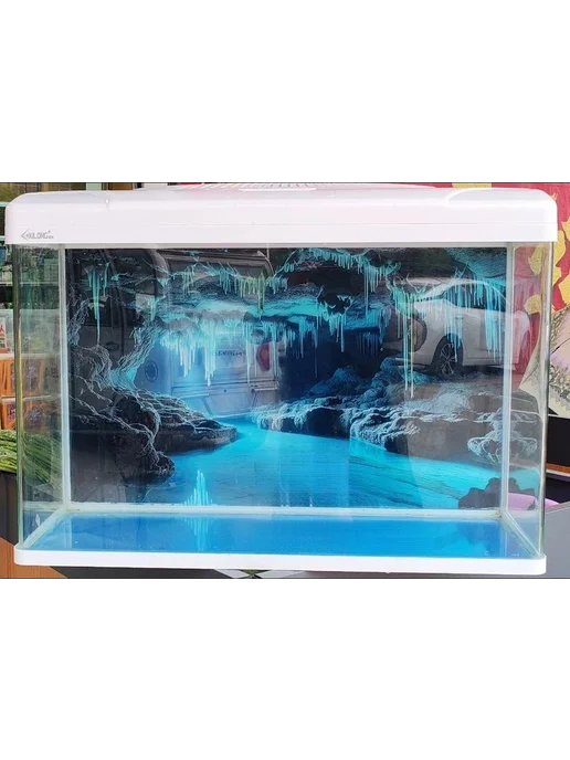 Фон для аквариума водный травяной дракон 100x50 см, 100x50 см, фото 4