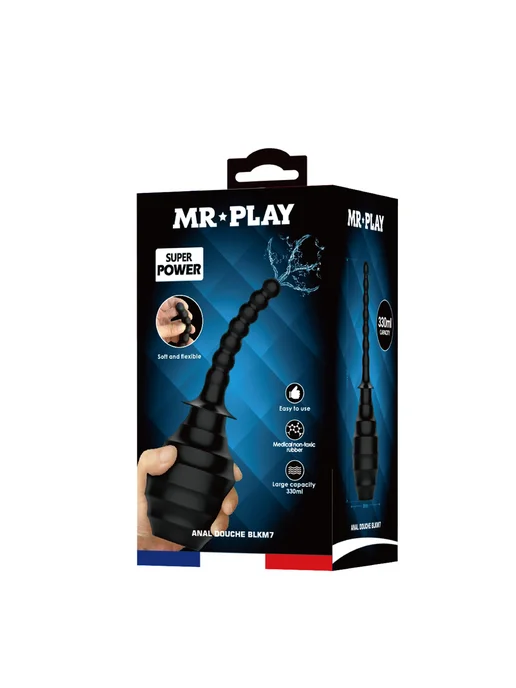 baile Анальный душ MR PLAY с ребристой поверхностью, черный, фото 2