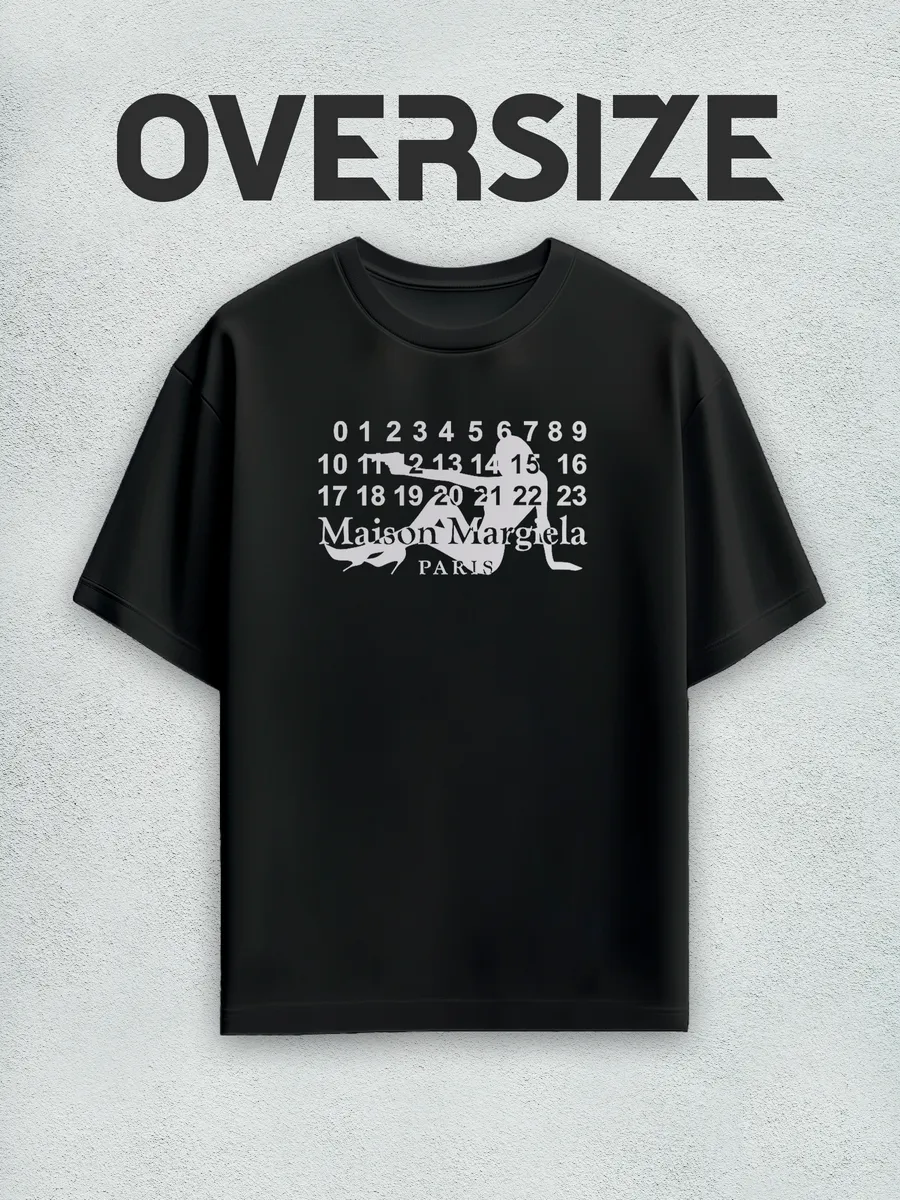 Футболка оверсайз с принтом Maison Margiela Мейсон Маржела