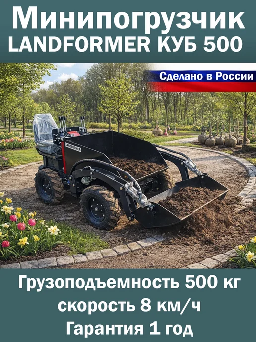 Landformer Мини-погрузчик думпер бензиновый Ландформер КУБ 500, вариант, фото 8