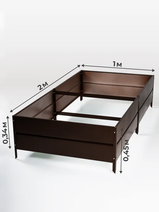 СИБГРЯДКИ Грядки оцинкованные высокие 2м*1м, h 34см, 2 м, 1 м, фото 2
