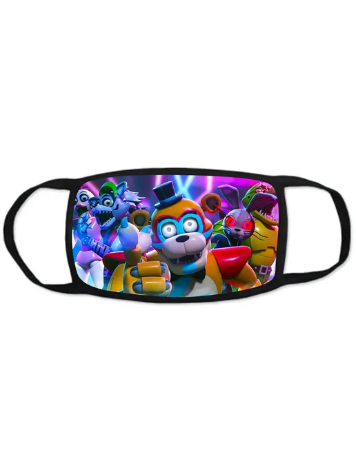 Migom-Shop Маска многоразовая, тканевая FNAF, 5 ночей с Фредди, голубой