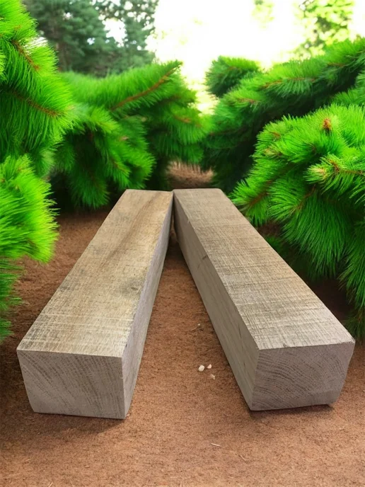 Дуб необработанный бруски 70х7х5 см 2 шт, 40x7x5 см, 2 шт, фото 3