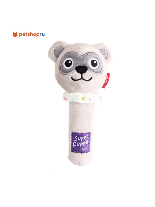 Gigwi Игрушка для собак Мишка с пищалкой синий SUPPA PUPPA 9 см, 15, фото 2