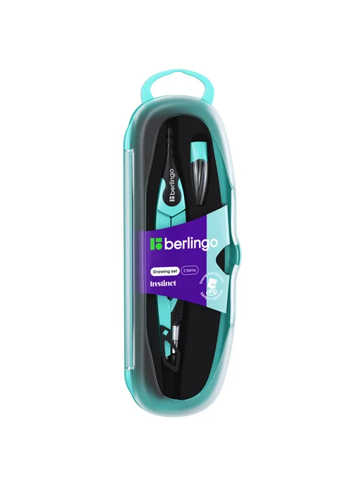 Готовальня Berlingo "Instinct", 2 предмета, циркуль 135мм, 2 шт