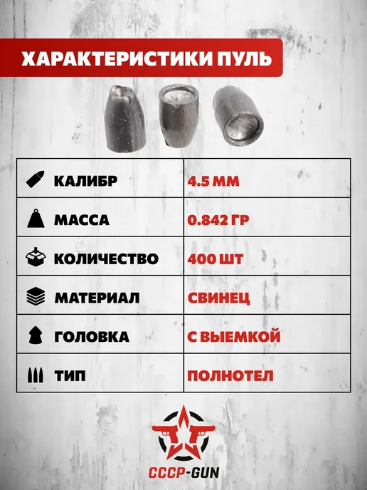 SpotOn Пули пневматические Blow Up 4.5 мм (0.842 г, 400 шт), 0,842 г, 400 шт, фото 2