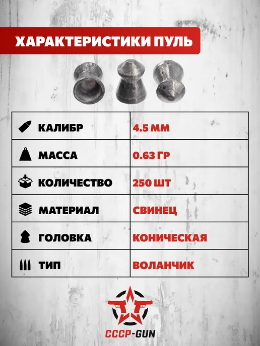 SpotOn Пули пневматические Disechi Hunter 4.5 мм (0.63 г, 25, 0,63 г, фото 2