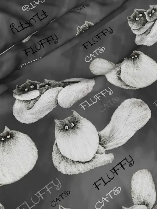 Timeless Пододеяльник евро 200х215 см на молнии поплин Fluffy, 200x215 см, фото 2