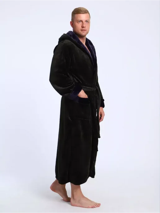 SIDRA TEXTILE Халат мужской, зеленый, фото 8