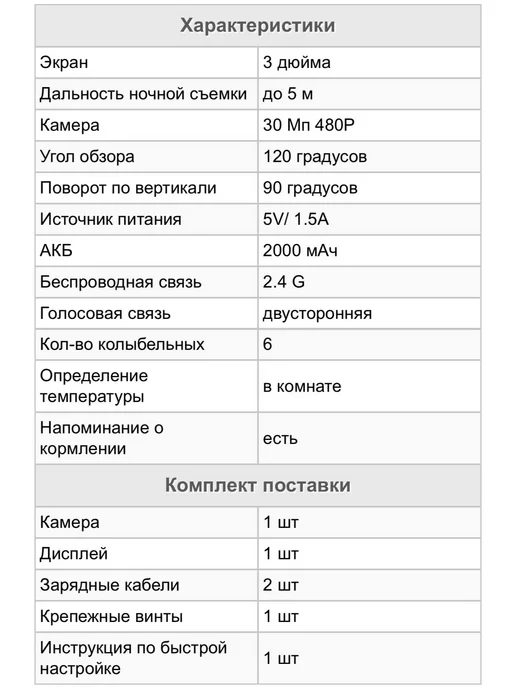 Martronik Беспроводная видеоняня радионяня с экраном, голубой, фото 5