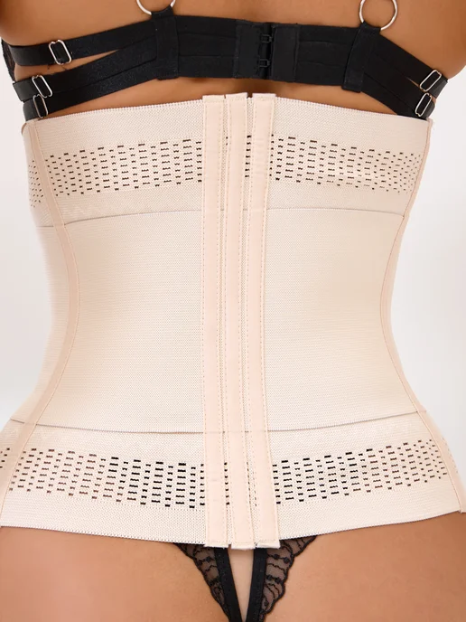 HALVA corsets Корсет утягивающий для похудения пояс компрессионный, белый, фото 7