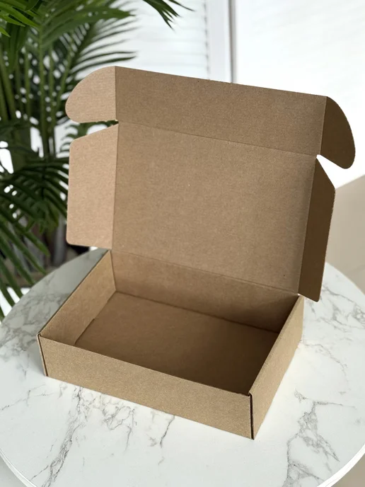 BOX CITY Коробка картонная 8*8*4 см крафт, 26x17x7 см, фото 3